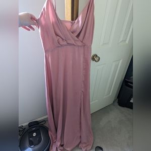 Blush maxi dress